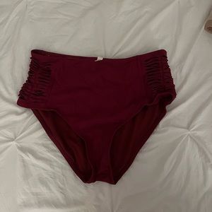 Maroon bathing suit bottoms